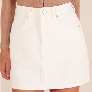 NWT Loft White Denim Skirt
